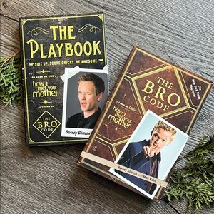 RETRO book set, Lot of 2 coffee table books, the BRO Code, and the PLAYBOOK 2008